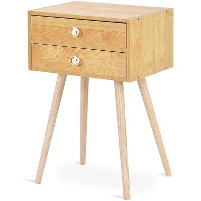 Tangkula Set Of 2 Side End Table Nightstand 2 Drawers Bedroom Room Furniture 1 Tangkula Set Of 2 Side End Table Nightstand 2 Drawers Bedroom Room Furniture