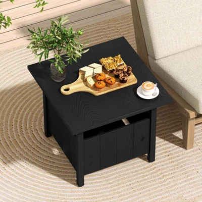 Tangkula Outdoor Side Table W/ 1.89" Umbrella Hole Patio Umbrella Table Base Stand 1 Tangkula Outdoor Side Table W/ 1.89" Umbrella Hole Patio Umbrella Table Base Stand