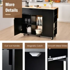 Tangkula Kitchen Island Cart Rolling Serving Trolley W/ Drop Leaf Spice Rack Shelves 19 Tangkula Kitchen Island Cart Rolling Serving Trolley W/ Drop Leaf Spice Rack Shelves -Tangkula Shop GUEST d0f43f6e 7b13 4af3 9661 eedd1d877951