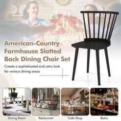 Tangkula 4 PCS Dining Chair Windsor High Spindle Back Wood Kitchen Chairs W/ Rubber Wood Frame 19 Tangkula 4 PCS Dining Chair Windsor High Spindle Back Wood Kitchen Chairs W/ Rubber Wood Frame -Tangkula Shop GUEST d112471b da5b 430c a26f ab78fb83e7d8