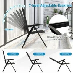 Tangkula Set Of 4 Patio Folding Chairs Lightweight Outdoor Dining Chairs W/ Padded Seat -Tangkula Shop GUEST d15700a4 b382 4f75 be87 cc6675530ca5