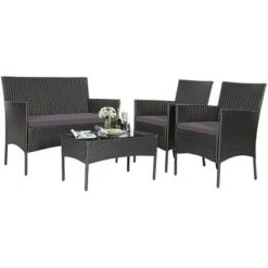 Tangkula 4-Piece Rattan Outdoor Furniture Set with Cushioned Sofa and Table 11 Tangkula 4-Piece Rattan Outdoor Furniture Set with Cushioned Sofa and Table -Tangkula Shop GUEST d1b3d929 8378 4449 a383 f51949bb268d