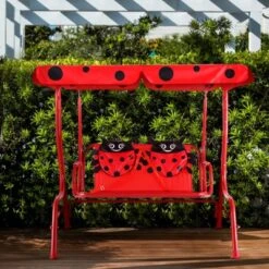 Tangkula Kids Patio Porch Bench Swing W/ Safety Belt Canopy Outdoor Furniture Red 12 Tangkula Kids Patio Porch Bench Swing W/ Safety Belt Canopy Outdoor Furniture Red -Tangkula Shop GUEST d20aea66 e7f6 4229 a267 df3a6ada9fd2