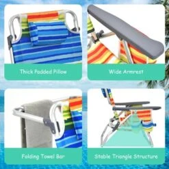 Tangkula 2 Pack Of Folding Beach Chair Portable Backpacking Chair With Cup Holder Headrest Storage Bag For Outdoor -Tangkula Shop GUEST d2d563f0 8bd8 467a b320 c323e4431a67