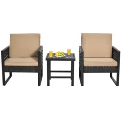 Tangkula 3-Piece Patio Wicker Bistro Set Conversation Furniture Sofa With Coffee Table 11 Tangkula 3-Piece Patio Wicker Bistro Set Conversation Furniture Sofa With Coffee Table -Tangkula Shop GUEST d2ff94e7 c186 4816 83e8 7f1fd8dfc2eb