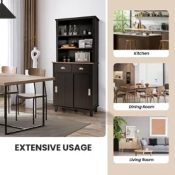 Tangkula Freestanding Buffet Hutch Kitchen Pantry Storage Cabinet W/ Sliding Doors 13 Tangkula Freestanding Buffet Hutch Kitchen Pantry Storage Cabinet W/ Sliding Doors -Tangkula Shop GUEST d35f0116 69c3 425c 9014 da2a6e5550ea