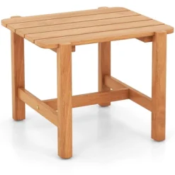 Tangkula Patio Teak Wood Side Table with Slatted Tabletop -Tangkula Shop GUEST d3c56a9f fd9e 42b3 9e67 21893ae43e00