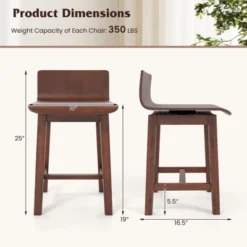 Tangkula Swivel Dining Chair Set Of 4 Farmhouse Wooden Kitchen Chairs Armless Side Chairs -Tangkula Shop GUEST d43ade2a 83c2 4404 bbed 4d2bf3e82a99
