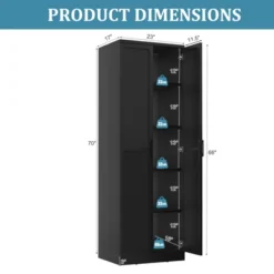 Tangkula 70" Storage Cabinet Freestanding Pantry Cabinet W/2 Doors & 5 Shelves Black 17 Tangkula 70" Storage Cabinet Freestanding Pantry Cabinet W/2 Doors & 5 Shelves Black -Tangkula Shop GUEST d4673a9c 49f1 4445 9e48 d7a642e508cd