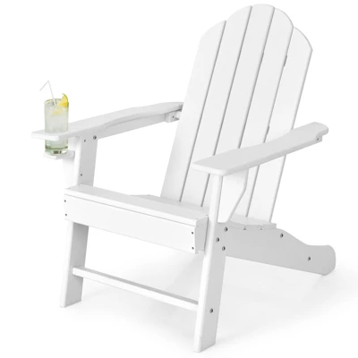 Tangkula Weather-Resistant Adirondack Chair with Built-in Cup Holder 10 Tangkula Weather-Resistant Adirondack Chair with Built-in Cup Holder - Image 10
