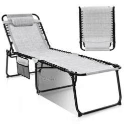 Tangkula Foldable Beach Chaise Lounge Chair with Adjustable Pillow & 4-Position Recline 19 Tangkula Foldable Beach Chaise Lounge Chair with Adjustable Pillow & 4-Position Recline -Tangkula Shop GUEST d4d0368e fde0 428d 9426 a48b9ed5c200