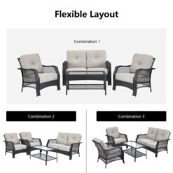 Tangkula 4-Piece Patio Rattan Furniture Set - Outdoor Conversation Set 13 Tangkula 4-Piece Patio Rattan Furniture Set - Outdoor Conversation Set -Tangkula Shop GUEST d5031fc1 06bd 4471 9c12 0bbf2128f864