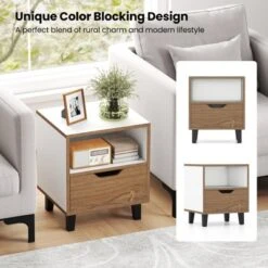 Tangkula 2PCS Nightstand Mid Century Modern Bedside Table W/ Drawer Open Storage Shelf 14 Tangkula 2PCS Nightstand Mid Century Modern Bedside Table W/ Drawer Open Storage Shelf -Tangkula Shop GUEST d53515e1 8af7 445f 95db 5a84be5b2caf 1
