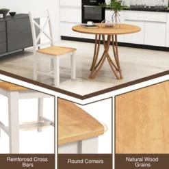 Tangkula Modern Wooden Dining Chairs Set Of 4 W/ High Back Rubber Wood Frame Armless 14 Tangkula Modern Wooden Dining Chairs Set Of 4 W/ High Back Rubber Wood Frame Armless -Tangkula Shop GUEST d5d02a1f d99c 4df3 bfd0 469ef9570718