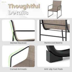 Tangkula Patio Chairs Set of 2 or 4, Ergonomic Outdoor Dining Chairs with Metal Frame -Tangkula Shop GUEST d6031b91 c50a 4de8 9a67 367229f8a810