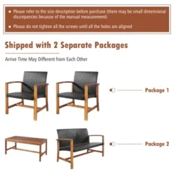 Tangkula 8PCS Patio Conversation Set Outdoor Furniture Set W/ Acacia Wood Frame -Tangkula Shop GUEST d68bd1fb 637a 4994 8a40 6dbedf575c97