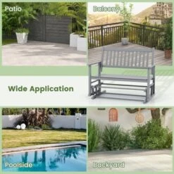 Tangkula Patio Glider Loveseat Chair Swing Rocking Bench W/ Curved Backrest & Slatted Seat 16 Tangkula Patio Glider Loveseat Chair Swing Rocking Bench W/ Curved Backrest & Slatted Seat -Tangkula Shop GUEST d72ea5ad 9f8c 4696 b88a e31f3f59b431