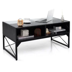 Tangkula High-gloss LED Coffee Table W/ Faux Marble & Tempered Glass Top 4 Storage Cubes 19 Tangkula High-gloss LED Coffee Table W/ Faux Marble & Tempered Glass Top 4 Storage Cubes -Tangkula Shop GUEST d797f7ae 8138 4595 b1dc 0d7a3384249d