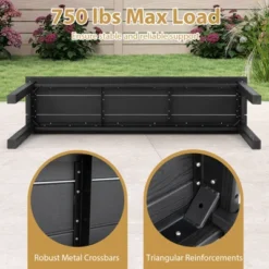 Tangkula 2PCS 55" HDPE Outdoor Bench Weatherproof Backless Patio Garden Bench 16 Tangkula 2PCS 55" HDPE Outdoor Bench Weatherproof Backless Patio Garden Bench -Tangkula Shop GUEST d7dfb18b 414e 435c 9dff 9c919754a220