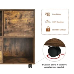 Tangkula Mobile File Cabinet With 2 Drawers Lateral Printer Stand With Shelves Storage -Tangkula Shop GUEST d873f215 b234 4412 afcd 46d7b639fe51