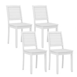Tangkula 4 PCS Armless Wood Dining Chair W/ Rubber Wood Legs Curved Backrest Kitchen -Tangkula Shop GUEST d8d785fa cbf0 4881 8427 280a488a7442
