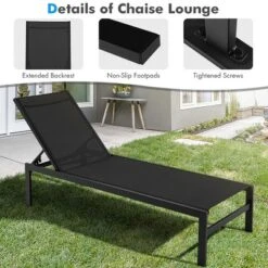 Tangkula 2PCS Patio Chaise Lounge Adjustable Lounge Chair W/ 6-Position Backrest Black 15 Tangkula 2PCS Patio Chaise Lounge Adjustable Lounge Chair W/ 6-Position Backrest Black -Tangkula Shop GUEST d9355bdf 7656 400f a04a fdb19f4c9538
