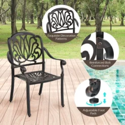 Tangkula Set of 2 Cast Aluminum Stackable Patio Dining Chairs with Armrests 13 Tangkula Set of 2 Cast Aluminum Stackable Patio Dining Chairs with Armrests -Tangkula Shop GUEST d96ed613 3486 4848 98bb 8d87c589acf2
