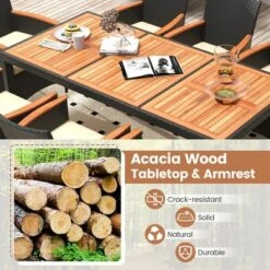 Tangkula 9 PCS Patio Dining Set For 8 Large Conversation Set W/ Umbrella Hole Seat Cushion 13 Tangkula 9 PCS Patio Dining Set For 8 Large Conversation Set W/ Umbrella Hole Seat Cushion -Tangkula Shop GUEST d996af66 f9a9 4472 ad59 69d57069460b