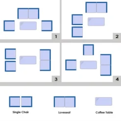 Tangkula 8PCS Patio Rattan Conversation Furniture Set Outdoor W/ Peacock Blue Cushion -Tangkula Shop GUEST da4f2611 9bcb 4022 bb31 0664ef7a6ec1