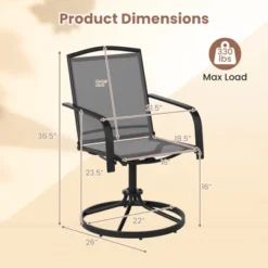 Tangkula Patio Swivel Chairs Set Of 4 W/ High Back & Round Metal Base For Backyard -Tangkula Shop GUEST db1cdd2f 5246 425c 92f0 9959bf8ae7e9