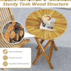 Tangkula Patio Folding Side Table 23.5" Teak Wood Round End Table Fully Assembled Natural 14 Tangkula Patio Folding Side Table 23.5" Teak Wood Round End Table Fully Assembled Natural -Tangkula Shop GUEST db1f405a 060c 4f8d 91c9 e66d7dc6c000