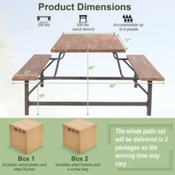 Tangkula 71" Patio Picnic Table Bench Set Outdoor Camping Table Set W/ Acacia Wood Tabletop & Seat 2" Umbrella Hole 16 Tangkula 71" Patio Picnic Table Bench Set Outdoor Camping Table Set W/ Acacia Wood Tabletop & Seat 2" Umbrella Hole -Tangkula Shop GUEST db791e38 1eba 4deb 802f 92f415d5f994