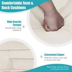 Tangkula 2-Person Outdoor Wicker Porch Swing Bench with Plush Cushions and Adjustable Chains -Tangkula Shop GUEST db8eab7b ef34 4cc3 81c9 bef9999bda7f