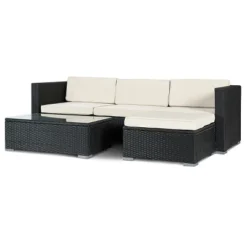 Tangkula 5-Piece Outdoor Patio Rattan Furniture Set with Sectional Sofa & Table 14 Tangkula 5-Piece Outdoor Patio Rattan Furniture Set with Sectional Sofa & Table -Tangkula Shop GUEST dc19b68a 5224 48a3 8c50 9c0c136506cf