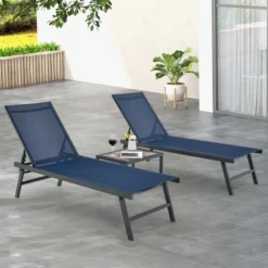 Tangkula 3-Piece Aluminum Patio Chaise Lounge Set with Adjustable Recliners and Coffee Table -Tangkula Shop GUEST dc37dd5f 9b95 4ba6 aa04 3b4e95579376