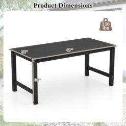 Tangkula 67" HDPE Outdoor Dining Table - 6 Person All-Weather Patio Table -Tangkula Shop GUEST dd5b0667 730b 4242 9d67 3b59f56415f6