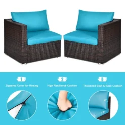 Tangkula 2PCS Rattan Corner Sofa Set Patio Outdoor Furniture Set W/ 4 Blue Cushions 13 Tangkula 2PCS Rattan Corner Sofa Set Patio Outdoor Furniture Set W/ 4 Blue Cushions -Tangkula Shop GUEST dd97b0d1 dff1 4ec6 a8b9 87c6d3840cd2 1