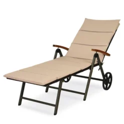 Tangkula Outdoor Rattan Wicker Lounge Chair - Folding Patio Chaise with Wheels 19 Tangkula Outdoor Rattan Wicker Lounge Chair - Folding Patio Chaise with Wheels -Tangkula Shop GUEST ddedb468 d331 4204 931f 5e4b696e56eb 1