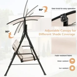 Tangkula 3PCS Hammock Chair Patio Porch Swing W/ Adjustable Canopy Removable Pads 7 Tangkula 3PCS Hammock Chair Patio Porch Swing W/ Adjustable Canopy Removable Pads -Tangkula Shop GUEST ddf93305 4082 4fbb 9408 4c0ee68c9115