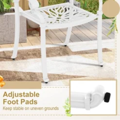 Tangkula Set Of 2 Cast Aluminum Patio Dining Chairs Stackable Outdoor Dining Chairs With Armrests Outdoor Bistro Chairs White 13 Tangkula Set Of 2 Cast Aluminum Patio Dining Chairs Stackable Outdoor Dining Chairs With Armrests Outdoor Bistro Chairs White -Tangkula Shop GUEST de09d94f 0fd1 42e3 9110 362cbf2d321a