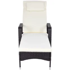 Tangkula Adjustable Wicker Patio Lounge Outdoor Rattan Cushioned Recliner -Tangkula Shop GUEST de0ac833 2705 421f be64 114a8c4ef5de