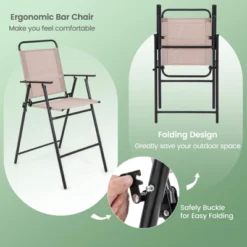 Tangkula 4PCS Bistro Set Folding Counter Height Chairs Round Bar Table & Umbrella Patio -Tangkula Shop GUEST de3b5845 9fa7 41b1 8f53 6287a03a2899