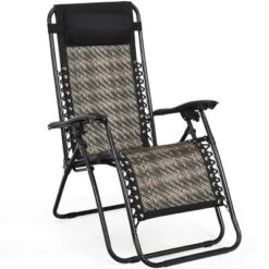 Tangkula Grey Folding Recliner Patio Rattan Zero Gravity Lounge Chair With Headrest 9 Tangkula Grey Folding Recliner Patio Rattan Zero Gravity Lounge Chair With Headrest -Tangkula Shop GUEST df3e17ae b12b 437d 9445 52daaf054f1d