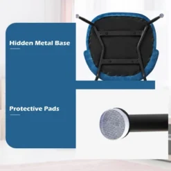 Tangkula Dining Chair Set Of 4 Upholstered Velvet Chair Set W/ Metal Base For Living Room 16 Tangkula Dining Chair Set Of 4 Upholstered Velvet Chair Set W/ Metal Base For Living Room -Tangkula Shop GUEST df969625 555e 437e a712 d285d0155217