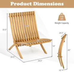 Tangkula 2 PCS Folding Patio Chair Teak Wood Outdoor Lounge Chair W/ Slatted Seat & Backrest -Tangkula Shop GUEST e017634b 8f34 4857 8587 b86e11c6f092