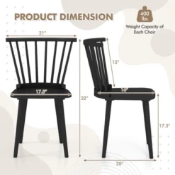 Tangkula 4 PCS Dining Chair Windsor High Spindle Back Wood Kitchen Chairs W/ Rubber Wood Frame 18 Tangkula 4 PCS Dining Chair Windsor High Spindle Back Wood Kitchen Chairs W/ Rubber Wood Frame -Tangkula Shop GUEST e0305009 9f84 4553 9da4 780a49093415