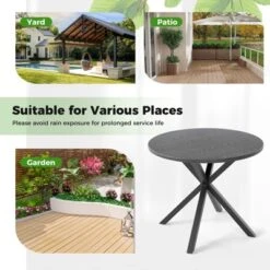 Tangkula 34 Inch Round Patio Bistro Table W/ Wood-Like Top & X-Shaped Legsfor Outside 16 Tangkula 34 Inch Round Patio Bistro Table W/ Wood-Like Top & X-Shaped Legsfor Outside -Tangkula Shop GUEST e085656a 19e6 4fca a238 3fdf83b4ed6f