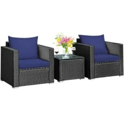 Tangkula 3PCS Patio Rattan Furniture Conversation Set With 2 Cushioned Sofas & Coffee Table For Outdoor 19 Tangkula 3PCS Patio Rattan Furniture Conversation Set With 2 Cushioned Sofas & Coffee Table For Outdoor -Tangkula Shop GUEST e0b0ec39 270a 4703 996e 8ea47f628f0e
