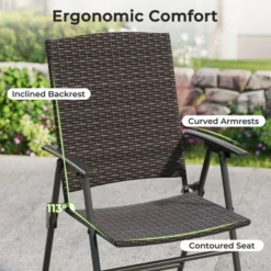 Tangkula Outdoor Folding Chairs Set Of 2 W/ Armrests & Metal Frame Portable Lawn Chairs -Tangkula Shop GUEST e0c03ec8 ae51 4ac8 b6bc 673554dfe69e