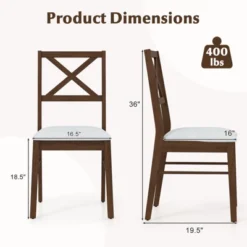 Tangkula Dining Chairs Set Of 4 Upholstered Kitchen Side Chairs W/ Rubber Wood Frame 18 Tangkula Dining Chairs Set Of 4 Upholstered Kitchen Side Chairs W/ Rubber Wood Frame -Tangkula Shop GUEST e117f4e4 d17f 49f3 83da 536fc9bd141a